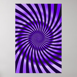 Trippy-Poster: Abstract Paars Poster