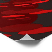 Trippy-Poster: Abstract rood Poster (Hoek)