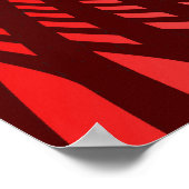 Trippy-Poster: Abstract rood Poster (Hoek)