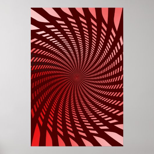Trippy-Poster: Abstract rood Poster (Voorkant)