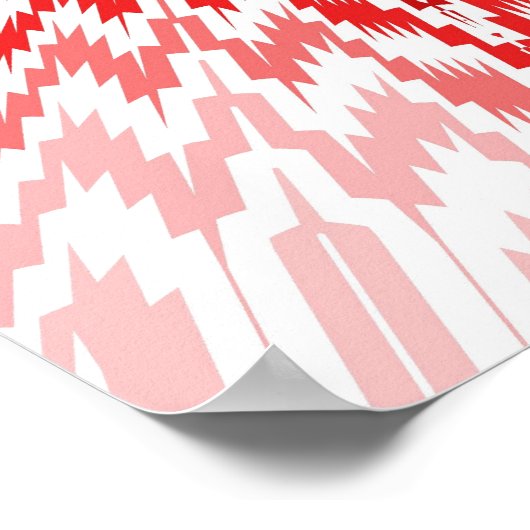 Trippy-Poster: Abstract rood Poster (Hoek)