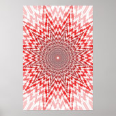 Trippy-Poster: Abstract rood Poster (Voorkant)