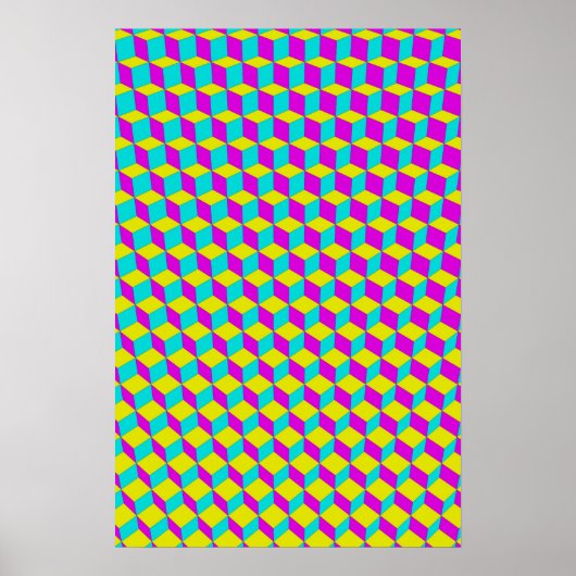 Trippy-Poster: CMYK Abstract Poster (Voorkant)