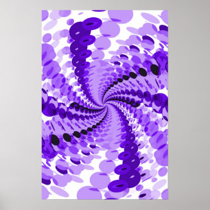 Trippy-Poster: Paars Abstract kunstwerk Poster