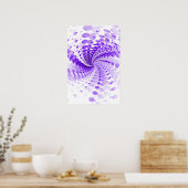 Trippy-Poster: Paars Abstract kunstwerk Poster (Keuken)