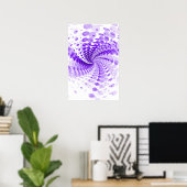 Trippy-Poster: Paars Abstract kunstwerk Poster (Thuiskantoor)