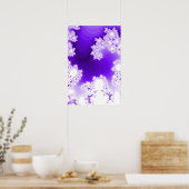 Trippy Poster: Paarse fractal Poster (Keuken)