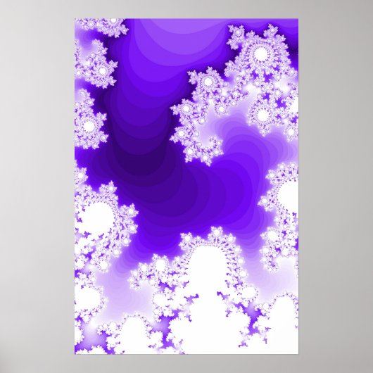 Trippy Poster: Paarse fractal Poster (Voorkant)