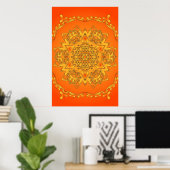 Trippy Poster: Psychedelic Hexagonal Artwork Poster (Thuiskantoor)