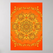 Trippy Poster: Psychedelic Hexagonal Artwork Poster (Voorkant)
