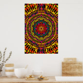 Trippy Poster: Psychedelic Kaleidoscope Artwork Poster (Keuken)