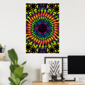 Trippy Poster: Psychedelic Kaleidoscope Artwork Poster (Thuiskantoor)