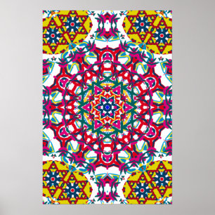 Trippy Poster: Psychedelic Kaleidoscope Artwork Poster