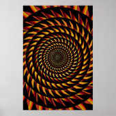 Trippy-Poster: Spiral van zaagtanden Poster (Voorkant)