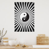 Trippy-Poster: Yin Yang Symbol & Spiral Design Poster (Keuken)