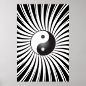 Trippy-Poster: Yin Yang Symbol & Spiral Design Poster (Voorkant)