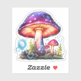 Trippy Psychedelic Earthy Mushroom Art Artwork Sticker