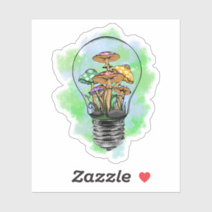 Trippy Psychedelic Earthy Mushroom Artwork Sticker