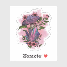 Trippy Psychedelic Earthy paddenstoelen Floral Art Sticker