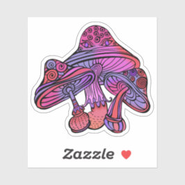 Trippy Psychedelic Earthy paddenstoelenwerk Sticker