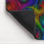Trippy Psychedelic Fractal Rainbow Mousepad Muismat (Hoek)