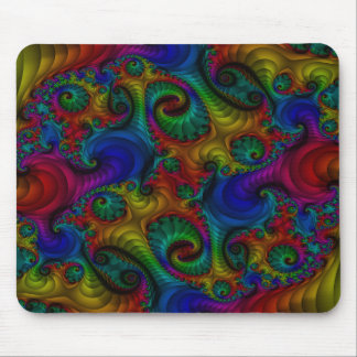 Trippy Psychedelic Fractal Rainbow Mousepad Muismat