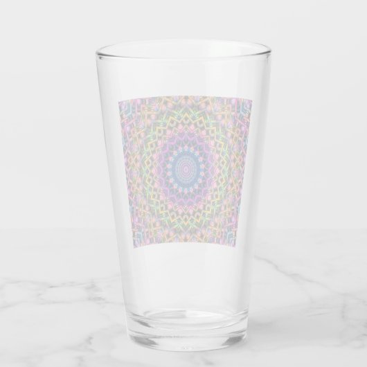 Trippy Psychedelic Kaleidoscope Glass Glas (Achterkant)