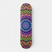 Trippy Psychedelic Kaleidoscope Skateboard (Voorkant)