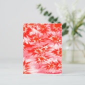 Trippy Psychedelic Multi-color Red White & Roze Briefkaart (Staand voorkant)