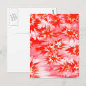 Trippy Psychedelic Multi-color Red White & Roze Briefkaart (Voorkant / Achterkant)