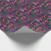 Trippy Psychedelic Mushroom Pattern Wrapping Paper Cadeaupapier (Hoek)