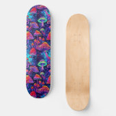 Trippy Psychedelic Mushroom Skateboard (Voorkant)