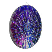 Trippy Psychedelic Optical Illusion Space Galaxy Dartbord (Voorkant Links)