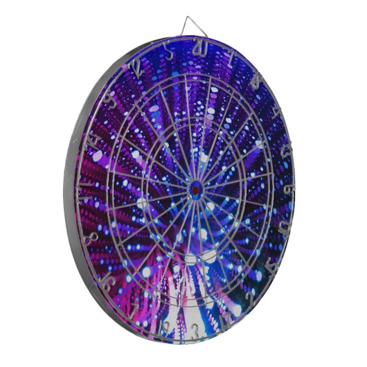 Trippy Psychedelic Optical Illusion Space Galaxy Dartbord (Voorkant Links)