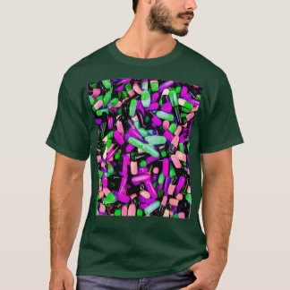 Trippy Psychedelic pills herhaalde patroongift ide T-shirt