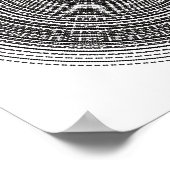 Trippy Psychedelic Radial Dot Design Poster (Hoek)