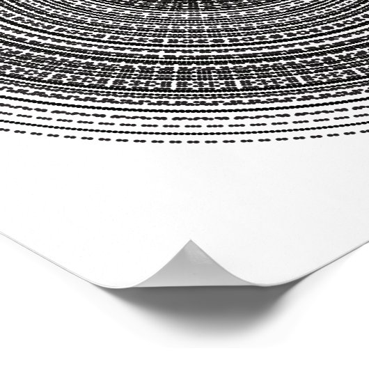 Trippy Psychedelic Radial Dot Design Poster (Hoek)