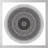 Trippy Psychedelic Radial Dot Design Poster (Voorkant)