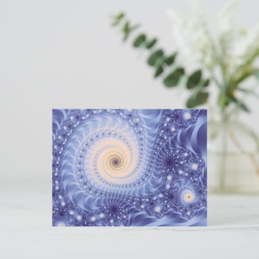 Trippy Psychedelic Starstorm Fine Fractal Briefkaart (Staand voorkant)