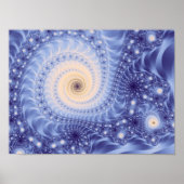 Trippy Psychedelic Starstorm Fine Fractal Poster (Voorkant)