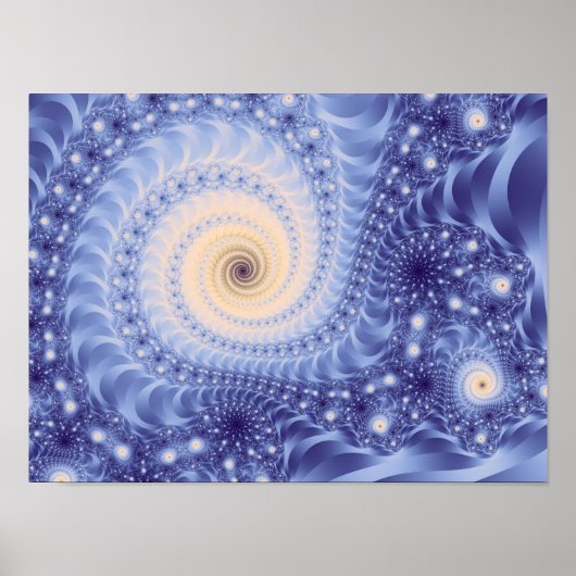 Trippy Psychedelic Starstorm Fine Fractal Poster (Voorkant)