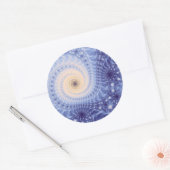 Trippy Psychedelic Starstorm Fine Fractal Ronde Sticker (Envelop)