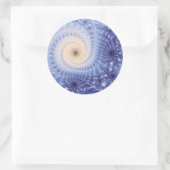 Trippy Psychedelic Starstorm Fine Fractal Ronde Sticker (Tas)