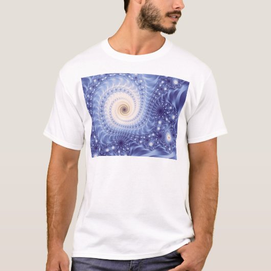Trippy Psychedelic Starstorm Fine Fractal T-shirt (Voorkant)