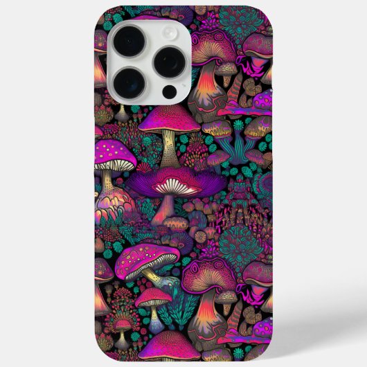Trippy psychedelisch paddenstoelenpatroon Case-Mate iPhone case (Achterkant)