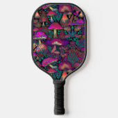 Trippy psychedelisch paddenstoelenpatroon pickleball paddle (Voorkant)