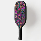 Trippy psychedelisch paddenstoelenpatroon pickleball paddle (Links)