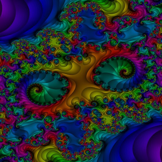 Trippy Psychedelische Fractale Regenboog Sticker