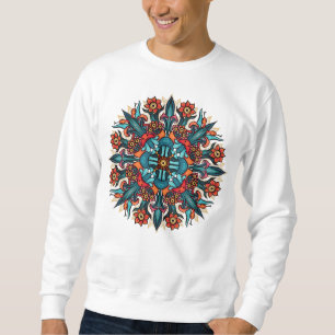 Trippy Psychedelische Groovy Paddenstoel Mandala O Trui