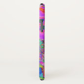 Trippy Psychedelische Heet Roze en Paarse Bloemen Case-Mate iPhone Case (Achterkant / rechts)